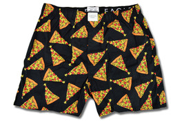 American Eagle Men&#39;s Stretch Cotton Boxer Shorts, 02201737 Black Pizza Star - £14.77 GBP