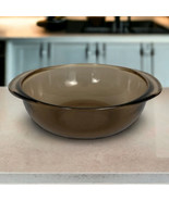 Vintage Amber Brown Glass Pyrex 1.5 L Round Casserole Dish No Lid  - £12.26 GBP