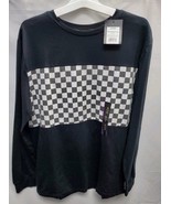 Boys XL (16) Black Long Sleeve T-Shirt With Checkered Chest Art Class - $15.10 CAD
