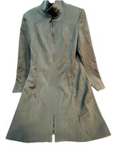 Taiga Paris Trench Coat Jacket Charcoal color size 12 Excellent condition. - £50.09 GBP