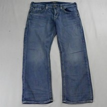 Silver 36 x 30 Zac Bootcut Dark Wash Distressed Denim Mens Jeans - $34.99