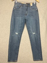 Levis SilverTab Mini Mom Jeans Girls Size 14R High Rise Tapered Medium Wash New - $37.88