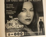 To Love Honor And Deceive Tv Movie Print Ad Vintage Vanessa Marcil TPA5 - £4.65 GBP