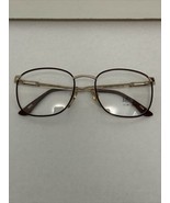 VTG NEW Logo Paris Gold &amp; Red Tortoise YOUTH Round Glasses 48-17-125 LJ 361 - $34.30 CAD