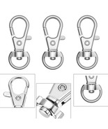 10PCS Swivel Lobster Clasp Clips Hook Alloy Key Ring Split Keychain Durable - $8.19 CAD
