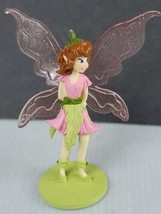 Pink 4.5&quot; Fairy w Red Hair Figurine - £7.47 GBP