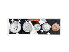 2016 Birth Year Coin Set in American Flag Holder - 5 Coin Set - £11.82 GBP