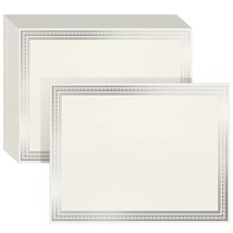 50 Sheets Silver Foil Certificate Paper for Printing - Customizable Blan... - $14.51 CAD