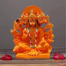 Panchmukhi Hanuman Statue Murti Resin Sankat Mochan 6 inch protects from... - £27.58 GBP