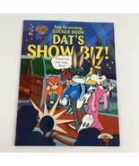 Warner Bros Looney Tunes Sticker Coloring Book Dat&#39;s Show Biz Vintage La... - $33.78 CAD