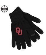OKLAHOMA UNIVERSITY BLACK Smart Touch Knitted Gloves LARGE - $26.05 CAD
