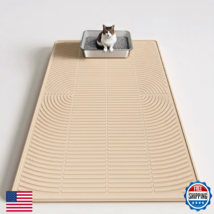 VZYTV Cat Litter Mat, 40" x 28" Extra Large Silicone Litter Box Mat for ... - $45.09