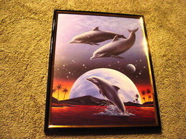 DOLPHINS 8X10 FRAMED PICTURE - £11.03 GBP