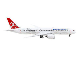 Boeing 787-9 Commercial Aircraft Turkish Airlines White w Red Tail 1/400 Diecast - £51.36 GBP