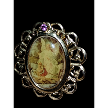 Mid-century brooch of Angel protecting children - £27.93 GBP