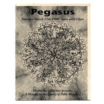 Moontribe Collective Pegasus Benefit 1999 Rave Flyer 90s LA Electronic D... - $15.76