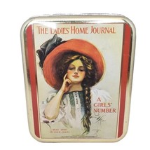 Vintage The Ladies Home Journal Tin Canister, Cheinco 1909 Artwork Girls&#39; Number - £10.43 GBP