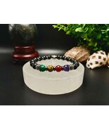 Fatherhood Gemstone Bracelet: Malachite, Tiger Eye, Carnelian, Amethyst - $30.96