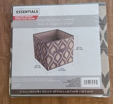 Closet Essentials Collapsible Storage Container 10.5&quot; Square. Handles Br... - $8.61