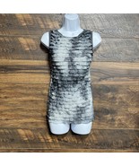 Karen Kane Gray Shirt Small Layer Tank Top Tie Dye Ruffled Sleeveless St... - $14.66 CAD