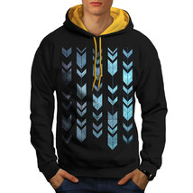 Arrow Cool Design Fashion Sweatshirt Hoody Shape Art Men Contrast Hoodie - £18.75 GBP