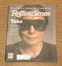 Rolling Stone Magazine October 1 1981 issue Yoko Ono interview John Lennon - £3.91 GBP