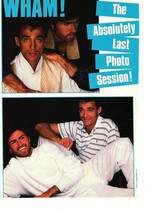 George Michael Andrew Ridgeley teen magazine pinup clipping last photo s... - $3.50