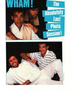 George Michael Andrew Ridgeley teen magazine pinup clipping last photo s... - £2.75 GBP