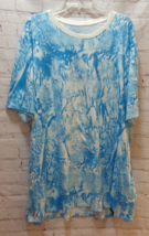 The NIke tee Men t-shirt 3XL blue white watercolor tie dye dri-fit athle... - £19.71 GBP