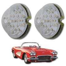 53 54 55 56 57 58 59 60 61 62 Chevy Corvette Clear LED Park Light Lenses... - $57.95