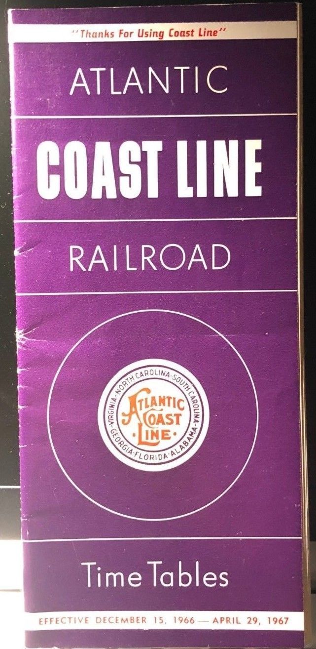 ATLANTIC COAST LINE RAILROAD Time Tables December 15, 1966 - $9.89