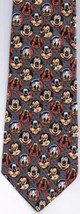 Disney Handmade Neck Tie Mickey Mouse Minnie Donald Goofy 100% Silk - £15.49 GBP