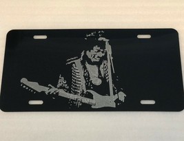 Jimi Hendrix  Car Tag Diamond Etched Picture on Aluminum License Plate - £18.01 GBP