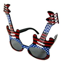 1 Pair American Flag Guitar Party Glasses Costume Men Womens Sunglasses #264 - £5.27 GBP