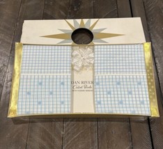 Vtg Dan River Pillow Cases Blue Carillon Sealed NOS Embroidered Combed P... - $39.59