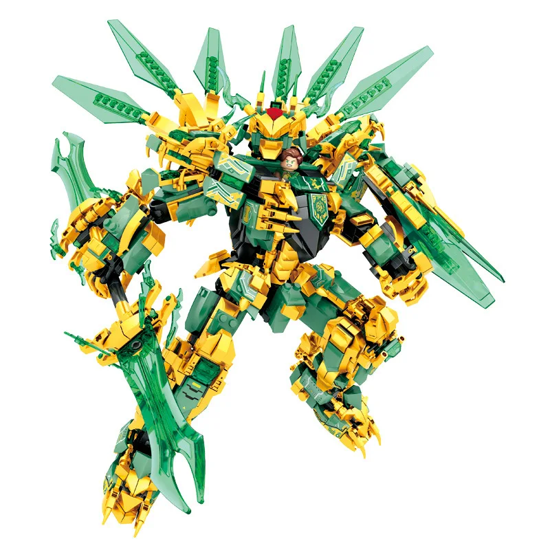 1618PCS Ninja Lloyd&#39;s Titan Mech Building Blocks  KAI JAY ZANE Figures Kids Toys - £59.48 GBP+