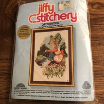 NEW NOS NIP Vintage Jiffy Stitchery Kit Daydreaming 1978  #715 Charlene ... - £14.90 GBP