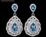 Gs jewelry blue rainbow fire crystal drop dangle earring with cubic zirconia stone thumb155 crop