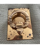 Vintage Claddagh Irish Door Knocker Celtic Cross Brass. 6.5”x4.5” - $31.44 CAD