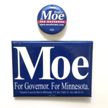 Vintage Pin Lot Roger Moe for Governor State of Minnesota Political Camp... - £10.20 GBP