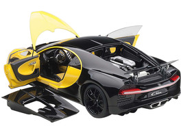 Bugatti Chiron Jaune Molsheim Yellow Nocturne Black 1/18 Model Car Autoart - $298.90