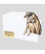 Unique artistic urn nostalgia Adult cremation urn white base Unique huma... - $320.49 CAD