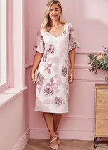 Kaleidoscope Blush Print Scuba Dress UK 12 (FMS2 -10) - £48.64 GBP