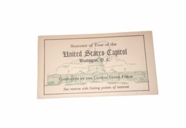 United States Capitol Building Souvenir Card Ticket Stub With Points Of Interest - £2.98 GBP