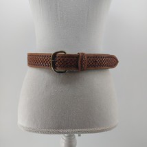 M&amp;F Western Hand Tooled Brown Leather Belt Top Grain Cowhide 32 - $21.51