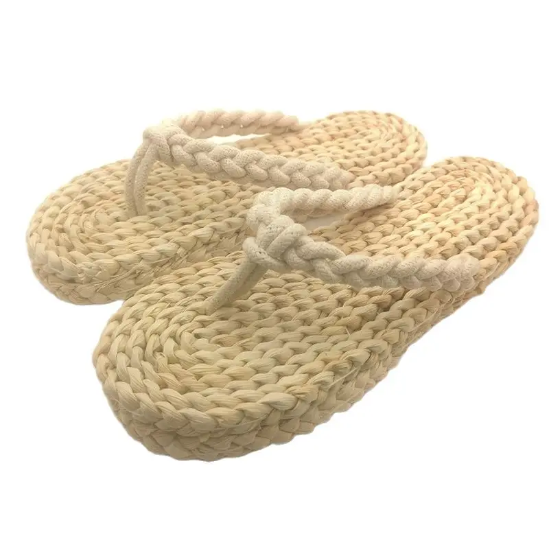 2023 New Hand-Woven Straw Sandals Breathable Function Natural Environmental - £18.07 GBP