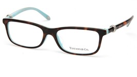 New Tiffany &amp; Co Tf 2112-F 8134 Havana On Blue Eyeglasses 53-16-140 B32 Italy - £106.39 GBP