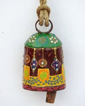 Vintage Swiss Cow Bell Metal Decorative Emboss Hand Painted Farm Animal BELL575 - £53.73 GBP