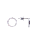 18ct White Gold Natural Diamond Pave Round Stud Earrings 0.30ct - €937,33 EUR
