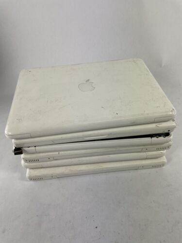 Lot of 6:  assorted 2008-09 white Apple MacBook 13" for parts and repair - £78.31 GBP